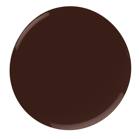 Decadent Cocoa Nail Polish – Farbmuster; Farbton ein tiefes, herbes Schokoladenbraun mit sanfter Wärme