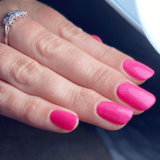 Bio Sculpture GEMINI 128 Princess - GEMINI Nagellack GRAPHQL TEST auf dem Nagel – Rosa