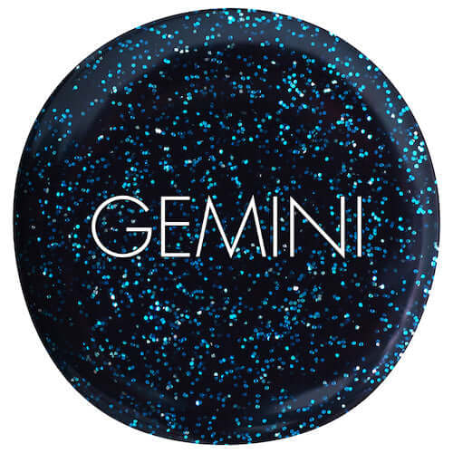 Bio Sculpture GEMINI 0237 Platinum Sparkle auf dem Nagel – Blau