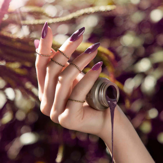 Bio Sculpture GEMINI 0265 Chipped Bark auf dem Nagel – Violett
