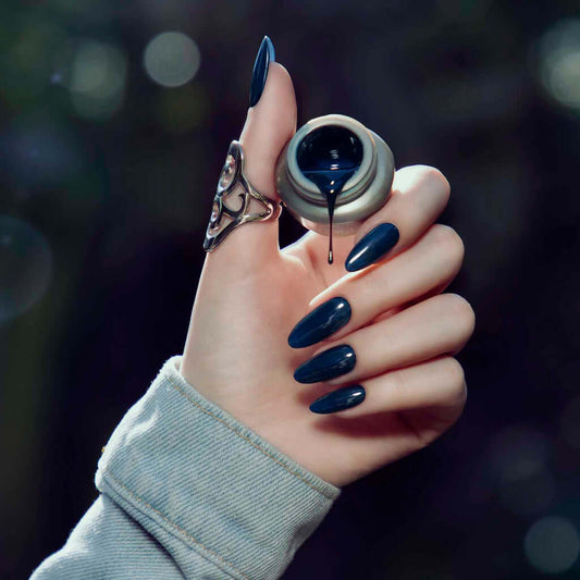 Bio Sculpture GEMINI 0268 Blue Mushroom auf dem Nagel – Blau