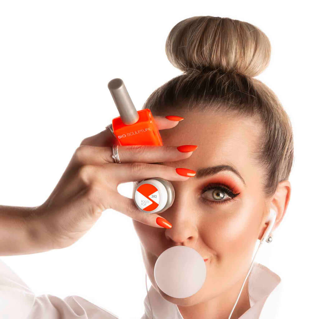 Bio Sculpture GEMINI 0282 Poco Pop auf dem Nagel – Orange