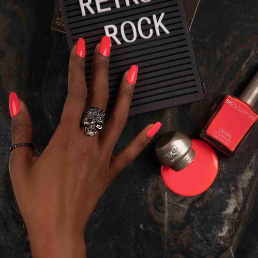 Bio Sculpture GEMINI 0284 Retro Rock auf dem Nagel – Orange