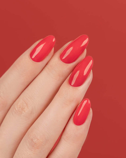 Bio Sculpture GEMINI 0326 Cherry Redline auf dem Nagel – Rot