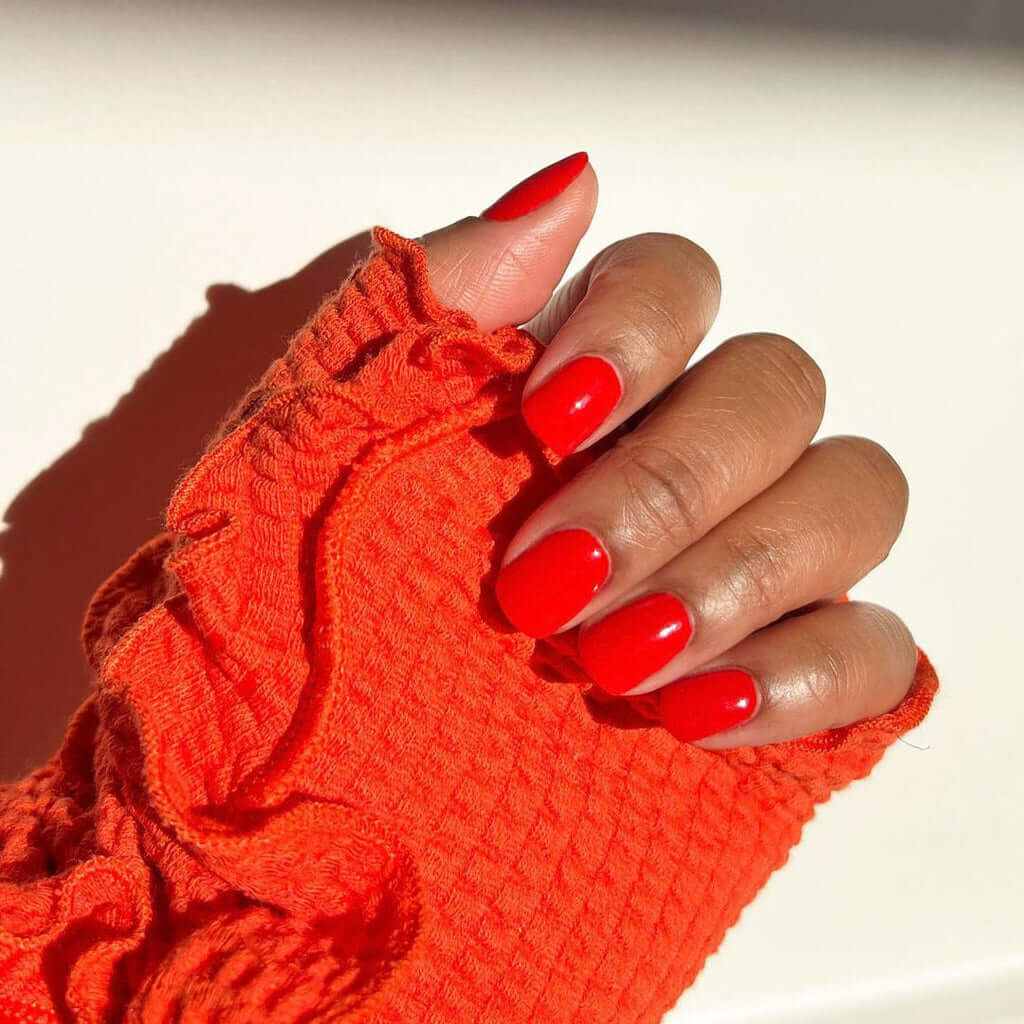 0166 Blazing Laquer - GEMINI GEMINI GEMINI NagellackLeuchtendes Orangerot Hergestellt in SüdafrikaGEMINI by Bio Sculpture Bio Sculpture