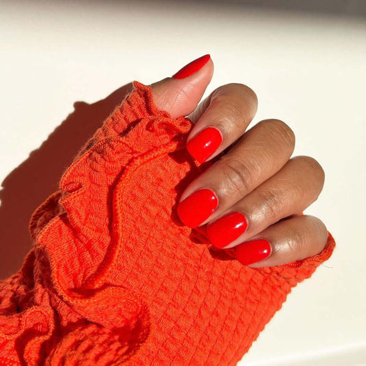 0166 Blazing Laquer - GEMINI GEMINI GEMINI NagellackLeuchtendes Orangerot Hergestellt in SüdafrikaGEMINI by Bio Sculpture Bio Sculpture