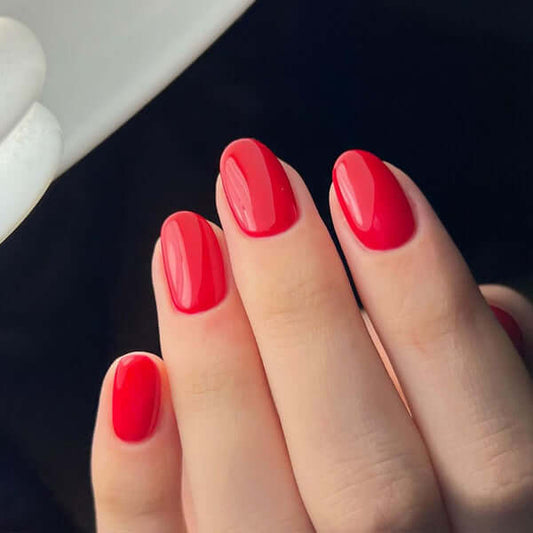 Bio Sculpture GEMINI 0094 Royal Red auf dem Nagel – Rot