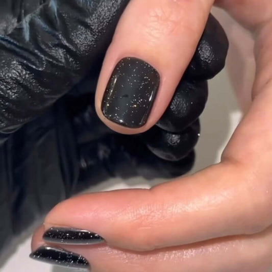 Bio Sculpture GEMINI 0080 Starry Night auf dem Nagel – Schwarz