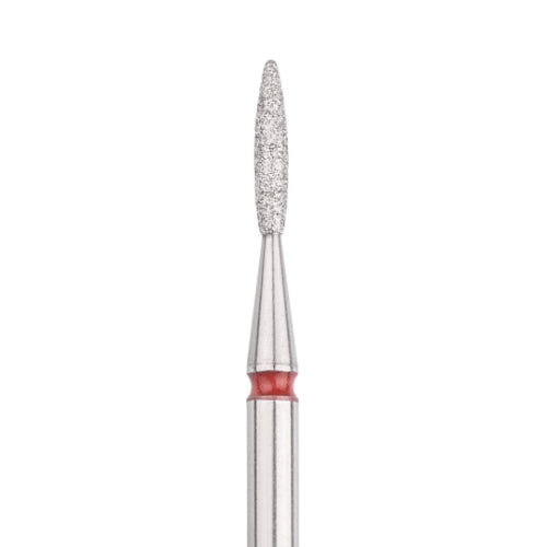 HEAD-Diamond bur "flame" safe red L- 8 mm Ø1.8 mm New-1