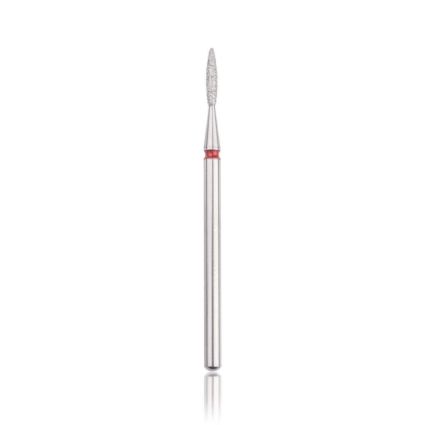 HEAD-Diamond bur "flame" safe red L- 8 mm Ø1.8 mm New-2