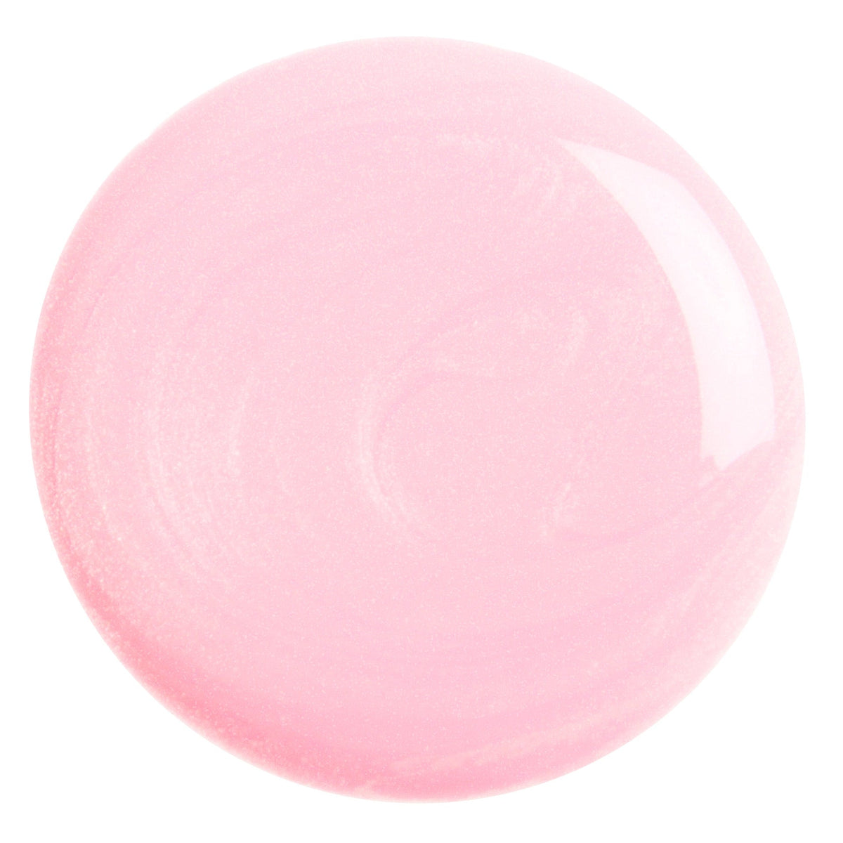 Tania Nail Polish – Nahaufnahme des Farbtons; Farbton ein weiches Rosa mit zartem, dezentem Schimmer
