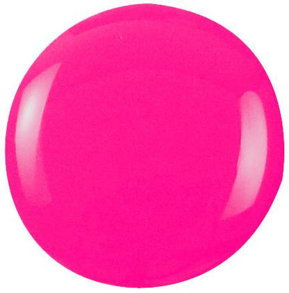 Jinkie Pink Nail Polish – Nahaufnahme des Farbtons; Farbton ein lebhaftes Neonpink mit leuchtend-elektrischer Wirkung