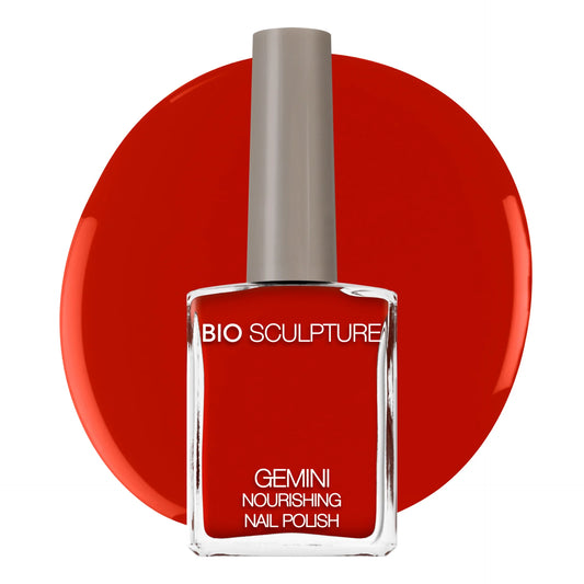 Bio Sculpture GEMINI 342 Tropic Fire Nagellack in Neonorange-Rot – hergestellt in Südafrika