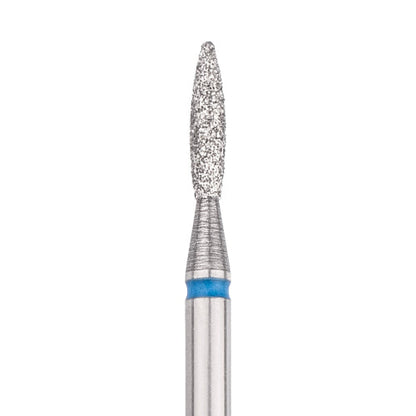 Diamond bur "flame" safe blue  L- 8.0 mm Ø1.8 mm, New