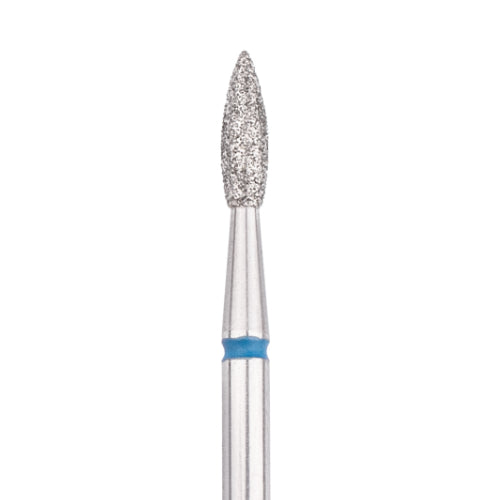 HEAD-Diamond bur "flame" sharp blue L- 10.0 mm Ø2.3 mm, New-1
